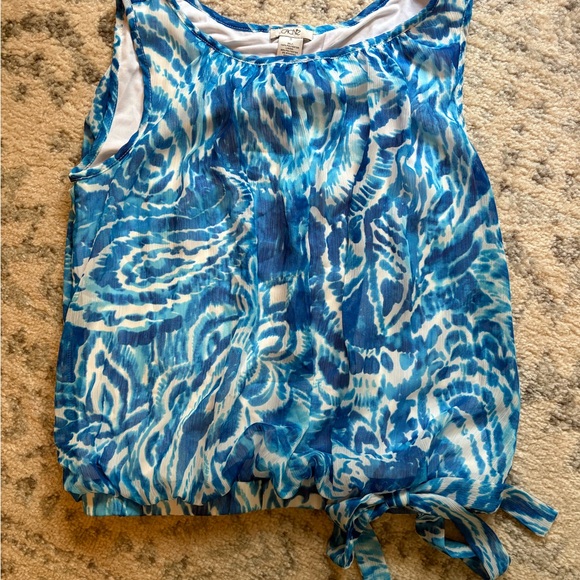 Cache Blue and White Patterned Blouse - Picture 1 of 2